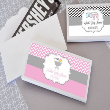 Personalized Baby Shower Candy Wrapper Covers - 24 Pieces