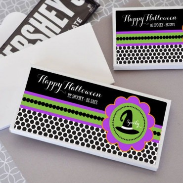 Personalized Spooky Halloween Candy Wrapper Covers - 24 Pieces