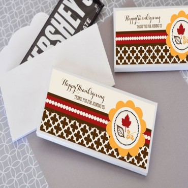 Personalized Thanksgiving Candy Wrapper Covers - 24 Pieces