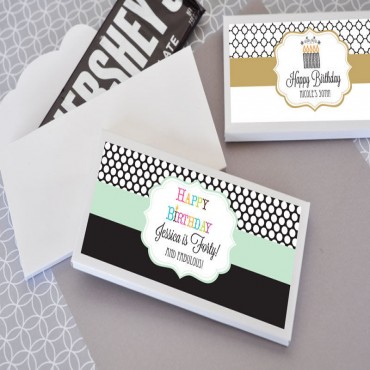 Personalized Birthday Candy Wrapper Covers - 24 Pieces