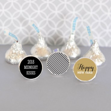 Personalized New Years Eve Party Hershey's® Kisses Labels Trio - Set of 108