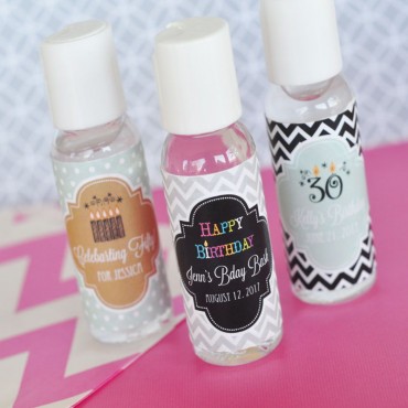 Personalized Birthday Hand Sanitizer - 24 Pieces