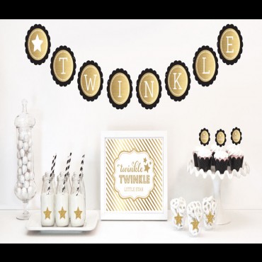 Gold & Glitter Twinkle Twinkle Party Kit