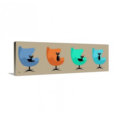 Egg Chairs Wall Art - Canvas - Gallery Wrap
