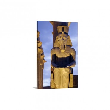 Egypt Nile Valley Luxor Temple Of Luxor The Colossus Of Ramses I I Wall Art - Canvas - Gallery Wrap