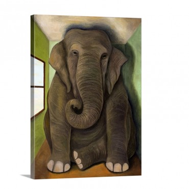 Elephant In A Room Wall Art - Canvas - Gallery Wrap
