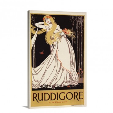 English Art Nouveau Poster For Ruddigore Wall Art - Canvas - Gallery Wrap