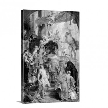 Enthroned Madonna With Chil Encircled By Saints C 1627 28 Wall Art - Canvas - Gallery Wrap