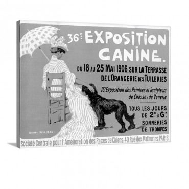 Exposition Canine De Briard Vintage Poster By Edouard Doigneau Wall Art - Canvas - Gallery Wrap