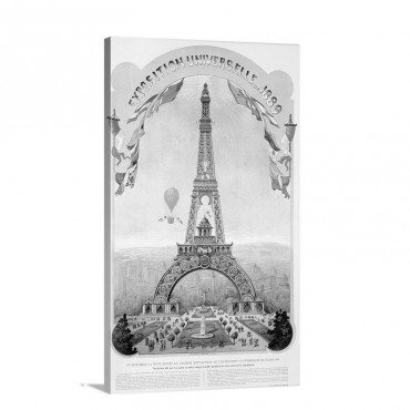 Exposition Universelle 1889 Vintage Poster Wall Art - Canvas - Gallery Wrap
