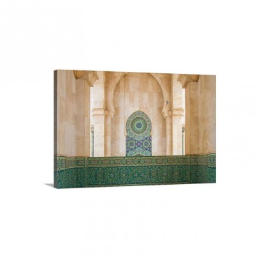 Exterior Mosaic Tile Work Of The Hassan I I Mosque Wall Art - Canvas - Gallery Wrap