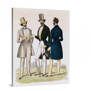 Fashion Plate Depicting Male Clothing Published By La Fashion 1841 Wall Art - Canvas - Gallery Wrap