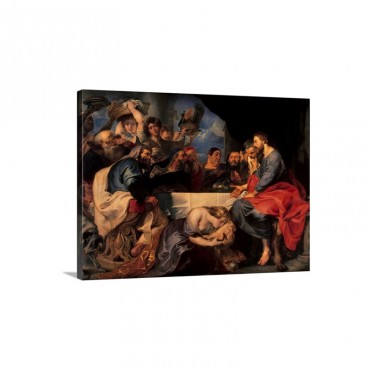 Feast In The House Of Simon The Pharisee C 1620 Wall Art - Canvas - Gallery Wrap
