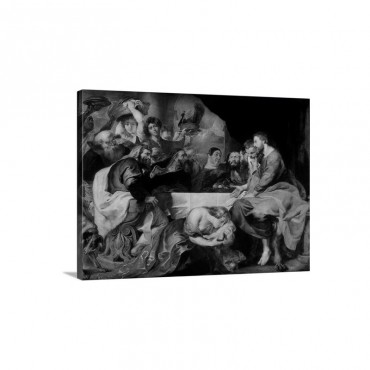 Feast In The House Of Simon The Pharisee C 1620 Wall Art - Canvas - Gallery Wrap