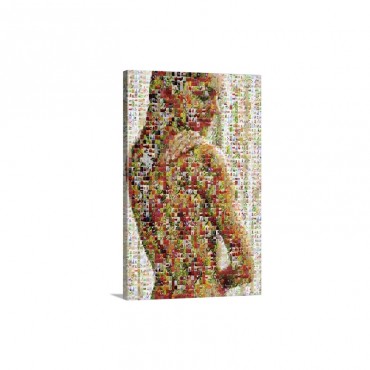 Female Beauty Portrait Made Out Of Healthy Food Wall Art - Canvas - Gallery Wrap