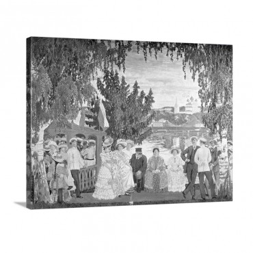 Festive Gathering 1910 Wall Art - Canvas - Gallery Wrap