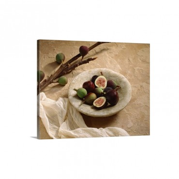 Figs In Bowl Wall Art - Canvas - Gallery Wrap