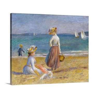 Figures On The Beach By Pierre Auguste Renoir Wall Art - Canvas - Gallery Wrap