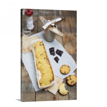 Financiers With Chocolate Wall Art - Canvas - Gallery Wrap
