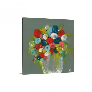 Finger Painting Gray Wall Art - Canvas - Gallery Wrap