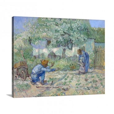 First Steps After Millet By Vincent Van Gogh Wall Art - Canvas - Gallery Wrap