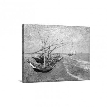 Fishing Boats On The Beach At Saintes Maries De La Mer Wall Art - Canvas - Gallery Wrap
