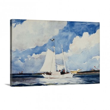 Fishing Schooner Nassau C 1898 99 Wall Art - Canvas - Gallery Wrap