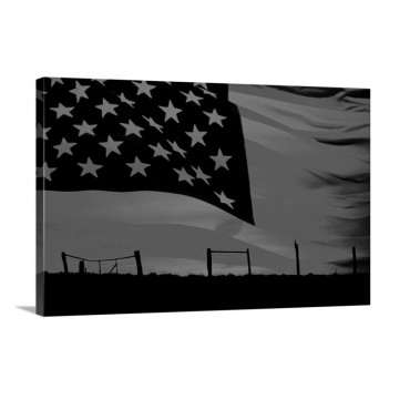 Flag Silhouette Wall Art - Canvas - Gallery Wrap