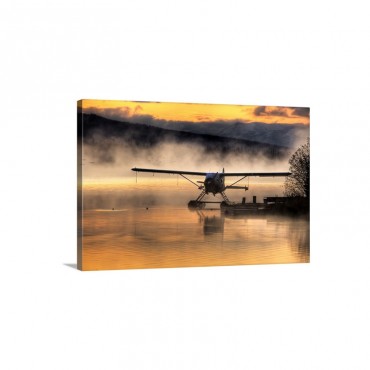 Floatplane Sitting On Beluga Lake Homer Kenai Peninsula Alaska Wall Art - Canvas - Gallery Wrap