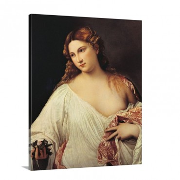 Flora By Titian C 1515 1518 Uffizi Gallery Florence Italy Wall Art - Canvas - Gallery Wrap