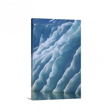 Fluted Edges Of Rolled Over Iceberg In Paradise Bay Antarctic Peninsula Antarctica Wall Art - Canvas - Gallery Wrap