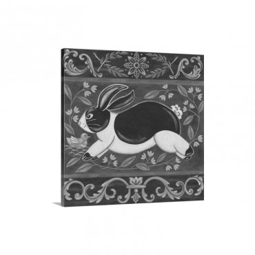 Folk Rabbit I Wall Art - Canvas - Gallery Wrap