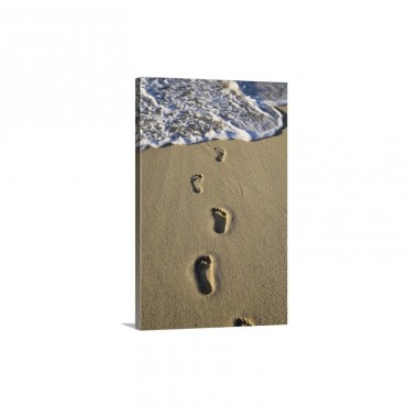 Footprints In The Sand Wall Art - Canvas - Gallery Wrap