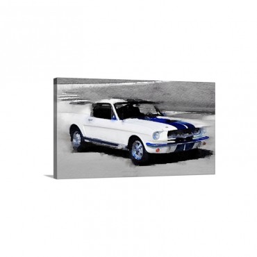 Ford Mustang Shelby Watercolor Wall Art - Canvas - Gallery Wrap