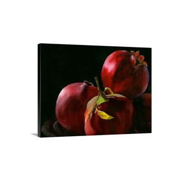 Four Pomegranates Wall Art - Canvas - Gallery Wrap