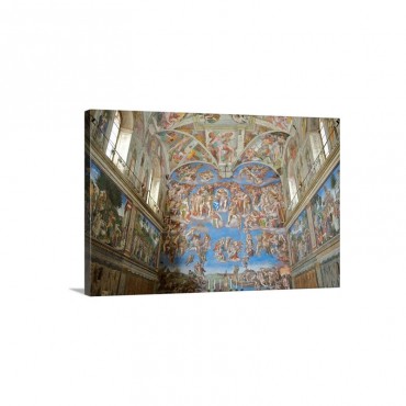 Fresco Paintings By Michelangelo In The Sistine Chapel Wall Art - Canvas - Gallery Wrap