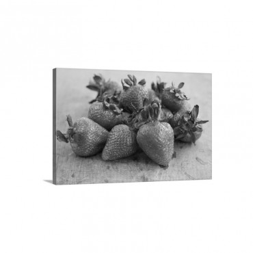 Fresh Strawberries On Table Wall Art - Canvas - Gallery Wrap