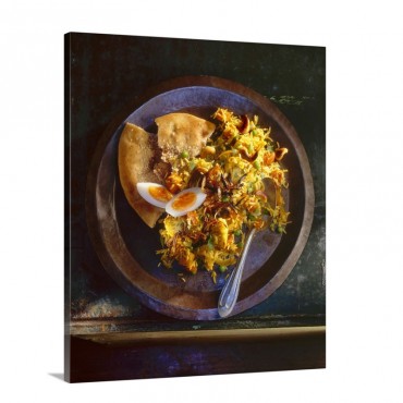Fried Rice With Vegetables And Cashew Nuts India Wall Art - Canvas - Gallery Wrap