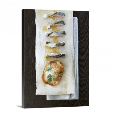 Fried Trout Sashimi With Potato Crisps Wall Art - Canvas - Gallery Wrap