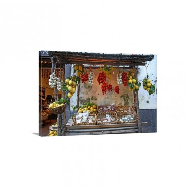Fruit Stand Sorrento Campania Italy Wall Art - Canvas - Gallery Wrap