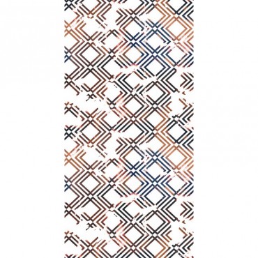 Geometric Copper And Navy