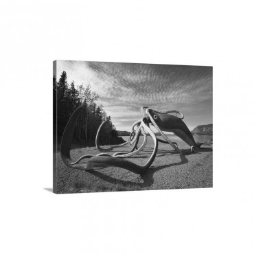 Giant Squid SculptureGlover's Harbour Newfoundland And Labrador Canada Wall Art - Canvas - Gallery Wrap