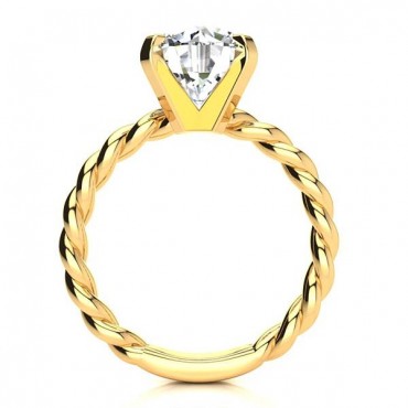 Gloria Moissanite Ring - Yellow Gold