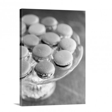 Gluten Free Macaroons On A Cake Stand Wall Art - Canvas - Gallery Wrap