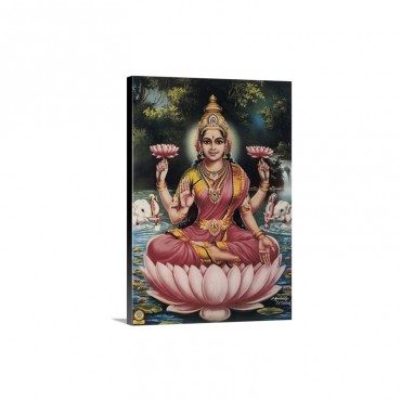 Goddess Srhi Sentamarai Laximi Wife Of Vishnu Wall Art - Canvas - Gallery Wrap