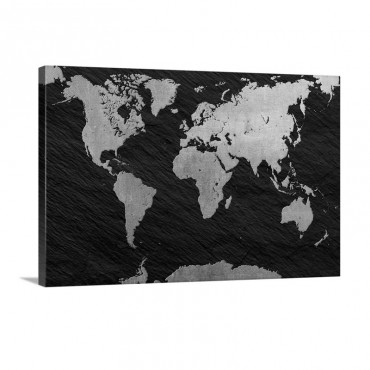 Gold Foil World Map Wall Art - Canvas - Gallery Wrap