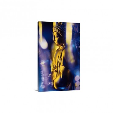Golden Buddha Statue Wall Art - Canvas - Gallery Wrap
