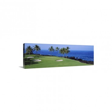 Golf Course At The Oceanside Kona Country Club Ocean Course Kailua Kona Hawaii Wall Art - Canvas - Gallery Wrap