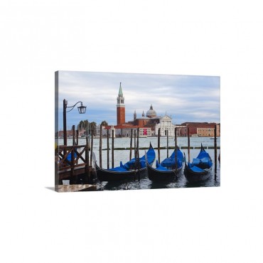 Gondola Station On Grand Canal St Mark Square Venice Veneto Wall Art - Canvas - Gallery Wrap