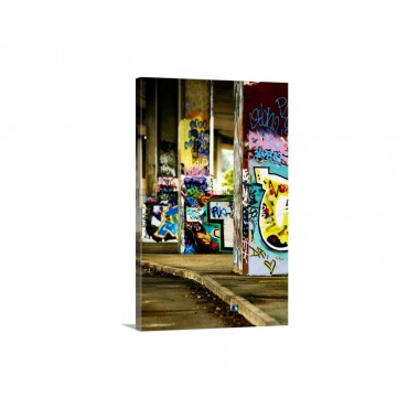 Graffiti Columns Wall Art - Canvas - Gallery Wrap